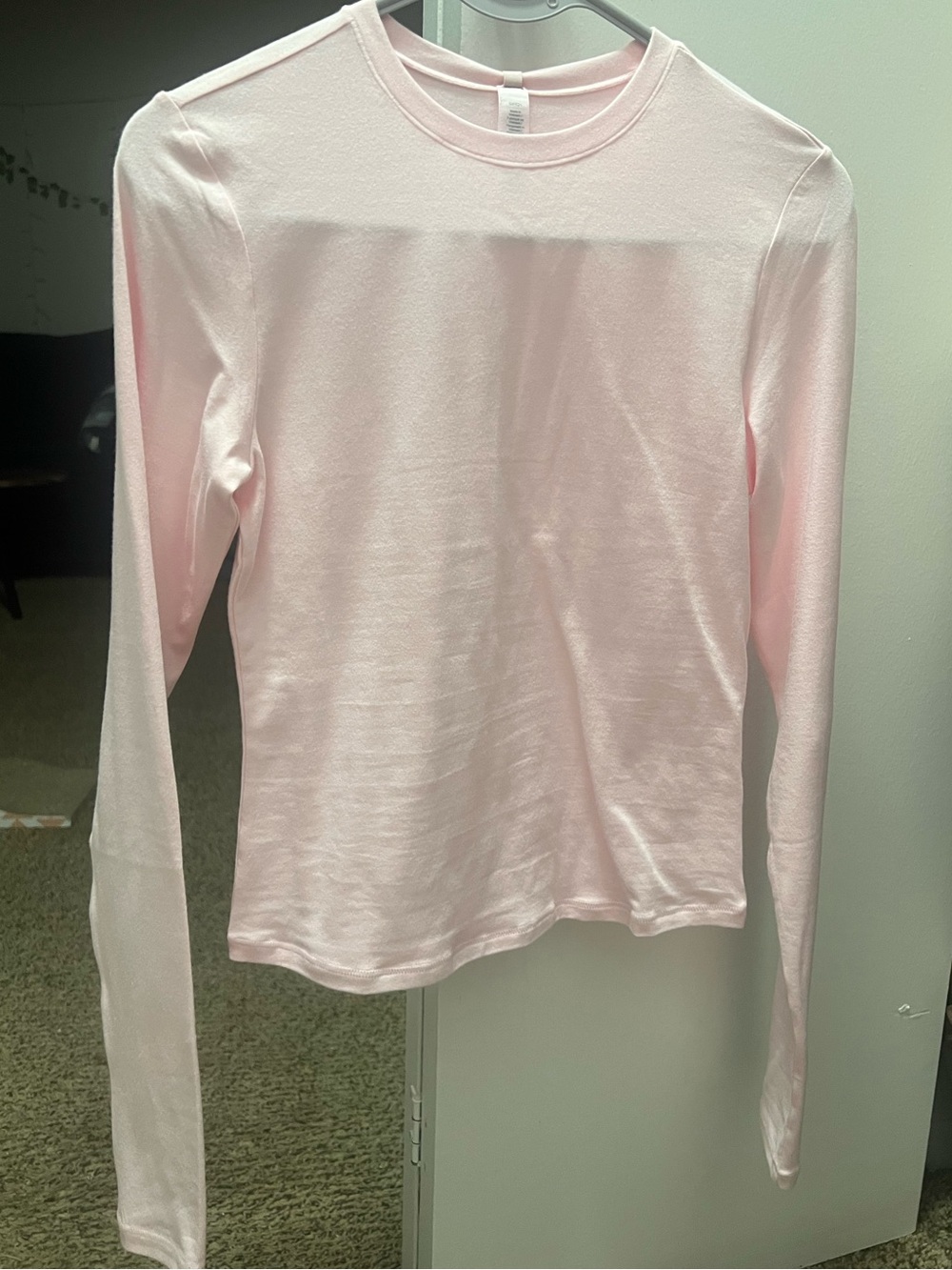SKIMS Cotton Jersey Long Sleeve T-Shirt Cherry Blossom S NWT